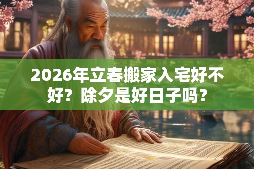 2026年立春搬家入宅好不好?除夕是好日子吗? 2026年立春搬家入宅好不好?除夕是好日子吗?
