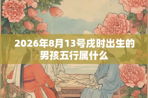 2026年8月13号戌时出生的男孩五行属什么