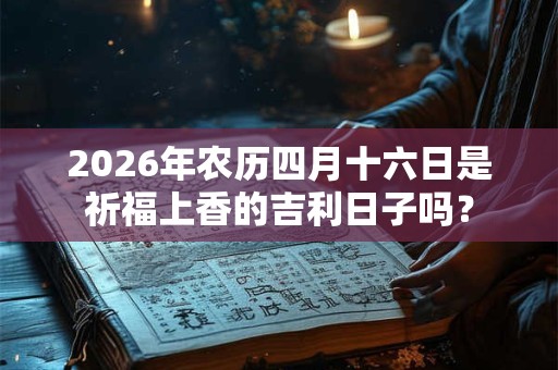 2026年农历四月十六日是祈福上香的吉利日子吗？