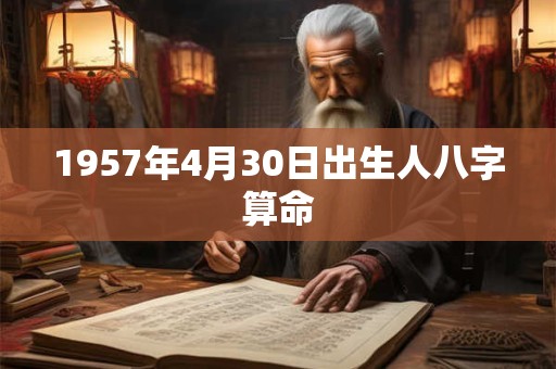 1957年4月30日出生人八字算命