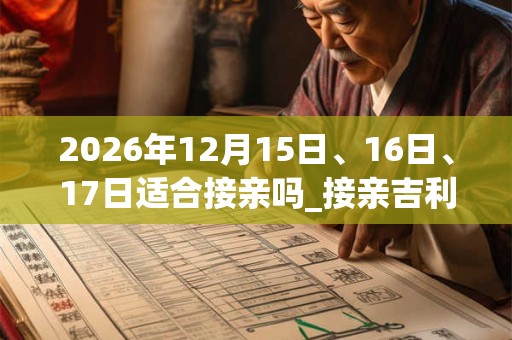 2026年12月15日、16日、17日适合接亲吗_接亲吉利吗