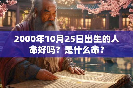 2000年10月25日出生的人命好吗？是什么命？