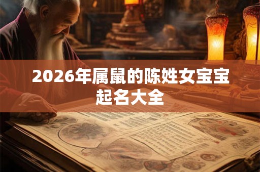 2026年属鼠的陈姓女宝宝起名大全
