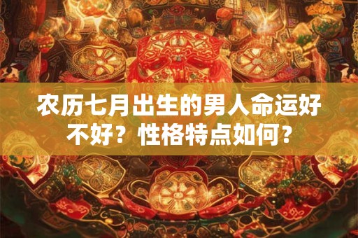 农历七月出生的男人命运好不好?性格特点如何? 农历七月出生的男人命运好不好?性格特点如何?
