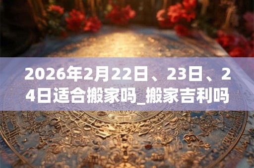 2026年2月22日、23日、24日适合搬家吗_搬家吉利吗 2026年2月22日、23日、24日适合搬家吗_搬家吉利吗