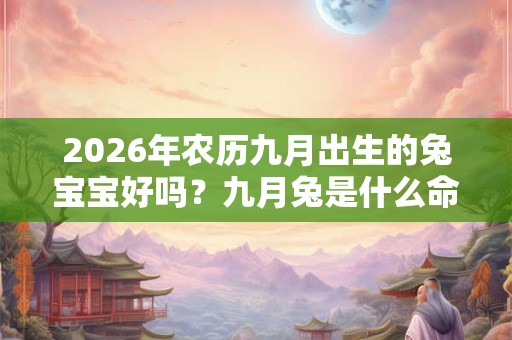 2026年农历九月出生的兔宝宝好吗？九月兔是什么命