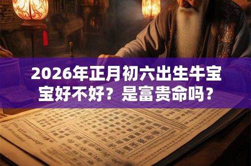 2026年正月初六出生牛宝宝好不好?是富贵命吗? 2026年正月初六出生牛宝宝好不好?是富贵命吗?