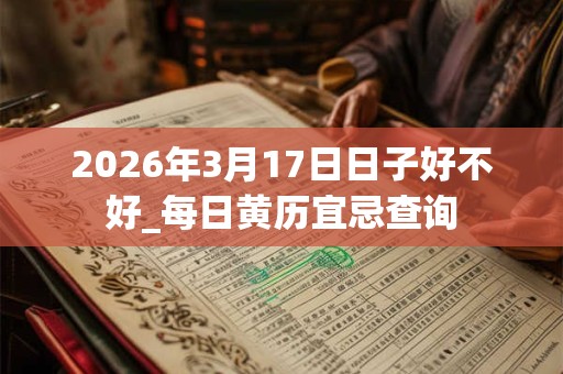 2026年3月17日日子好不好_每日黄历宜忌查询
