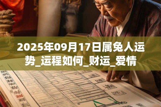 2025年09月17日属兔人运势_运程如何_财运_爱情