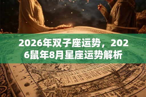 2026年双子座运势，2026鼠年8月星座运势解析