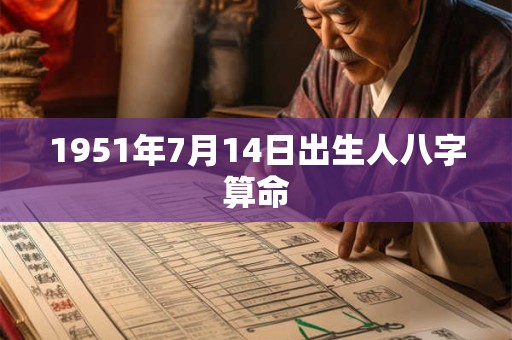 1951年7月14日出生人八字算命