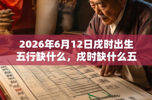 2026年6月12日戌时出生五行缺什么，戌时缺什么五行