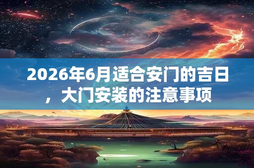 2026年6月适合安门的吉日，大门安装的注意事项