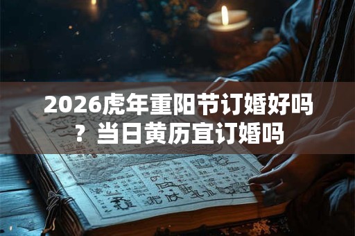 2026虎年重阳节订婚好吗？当日黄历宜订婚吗