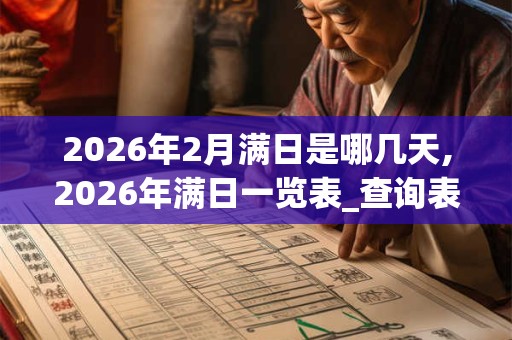 2026年2月满日是哪几天,2026年满日一览表_查询表
