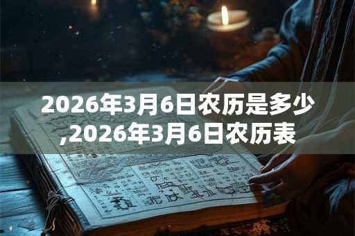2026年3月6日农历是多少,2026年3月6日农历表