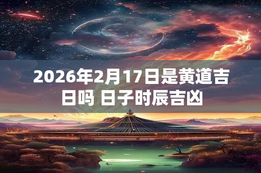 2026年2月17日是黄道吉日吗 日子时辰吉凶