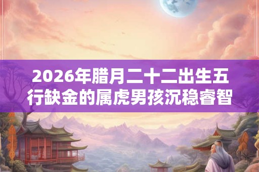 2026年腊月二十二出生五行缺金的属虎男孩沉稳睿智的名字大全 2026年腊月二十二出生五行缺金的属虎男孩沉稳睿智的名字大全