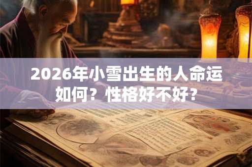2026年小雪出生的人命运如何？性格好不好？