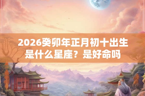 2026癸卯年正月初十出生是什么星座？是好命吗