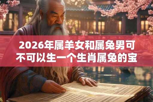 2026年属羊女和属兔男可不可以生一个生肖属兔的宝宝？