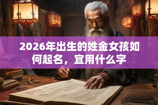 2026年出生的姓金女孩如何起名，宜用什么字
