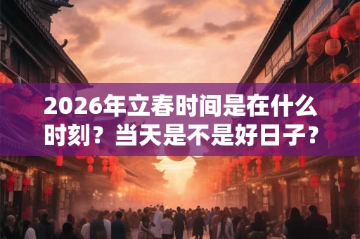 2026年立春时间是在什么时刻？当天是不是好日子？