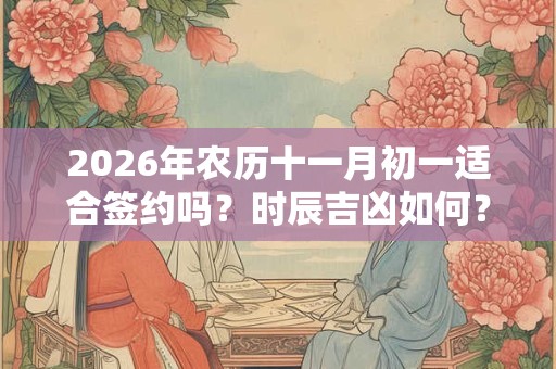 2026年农历十一月初一适合签约吗？时辰吉凶如何？