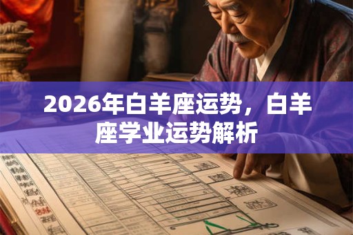 2026年白羊座运势，白羊座学业运势解析