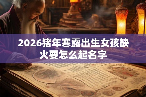 2026猪年寒露出生女孩缺火要怎么起名字
