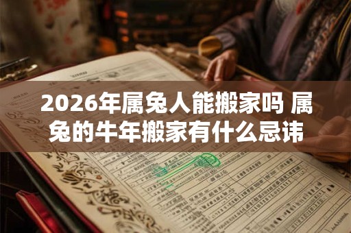 2026年属兔人能搬家吗 属兔的牛年搬家有什么忌讳