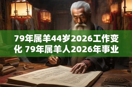 79年属羊44岁2026工作变化 79年属羊人2026年事业运势 79年属羊44岁2026工作变化 79年属羊人2026年事业运势