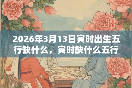 2026年3月13日寅时出生五行缺什么，寅时缺什么五行