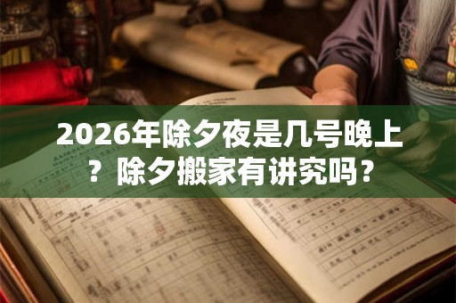 2026年除夕夜是几号晚上？除夕搬家有讲究吗？