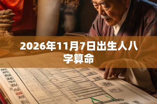 2026年11月7日出生人八字算命