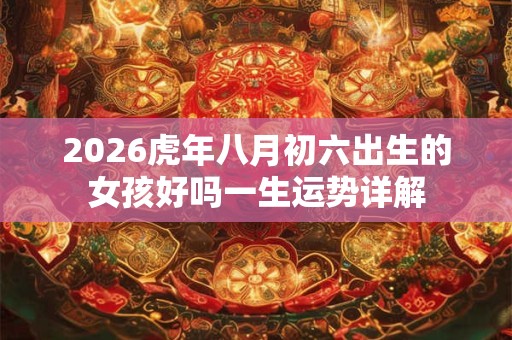 2026虎年八月初六出生的女孩好吗一生运势详解