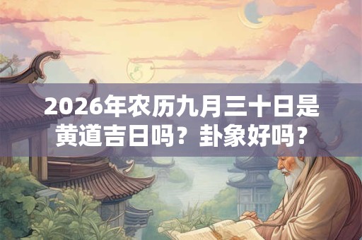 2026年农历九月三十日是黄道吉日吗？卦象好吗？