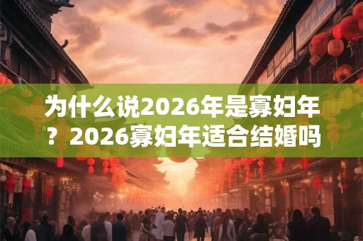 为什么说2026年是寡妇年？2026寡妇年适合结婚吗？