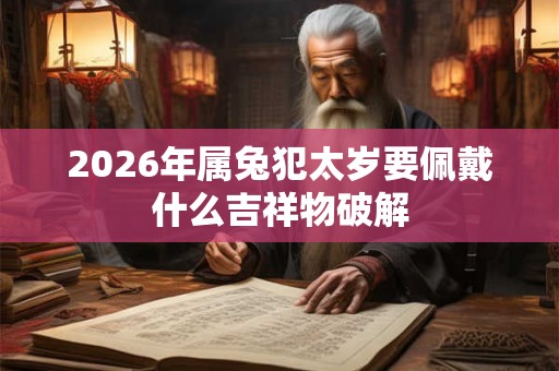 2026年属兔犯太岁要佩戴什么吉祥物破解 2026年属兔犯太岁要佩戴什么吉祥物破解