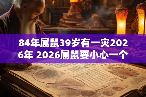 84年属鼠39岁有一灾2026年 2026属鼠要小心一个人