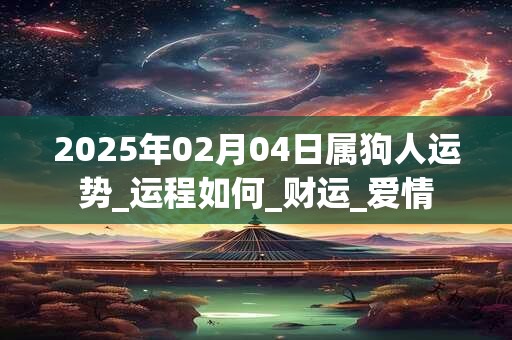 2025年02月04日属狗人运势_运程如何_财运_爱情