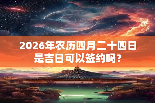 2026年农历四月二十四日是吉日可以签约吗？
