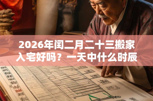 2026年闰二月二十三搬家入宅好吗？一天中什么时辰搬家好？