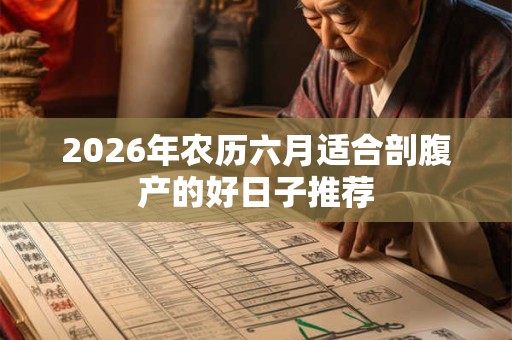 2026年农历六月适合剖腹产的好日子推荐