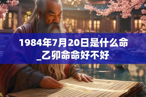 1984年7月20日是什么命_乙卯命命好不好