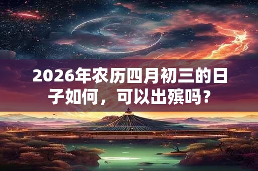 2026年农历四月初三的日子如何，可以出殡吗？