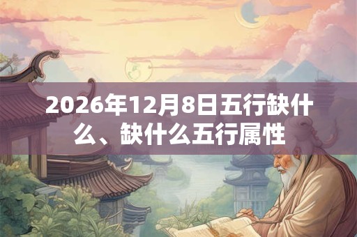 2026年12月8日五行缺什么、缺什么五行属性