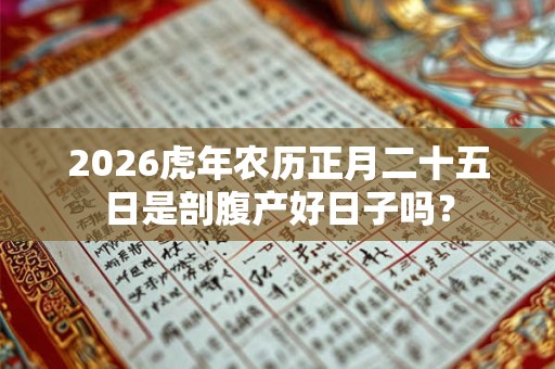 2026虎年农历正月二十五日是剖腹产好日子吗？