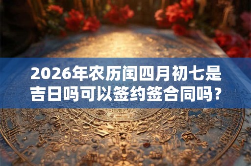 2026年农历闰四月初七是吉日吗可以签约签合同吗? 2026年农历闰四月初七是吉日吗可以签约签合同吗?