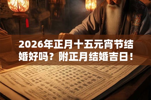 2026年正月十五元宵节结婚好吗？附正月结婚吉日！